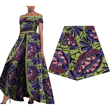 

2020 Hottest Sale African Veritable BintaRealwax Guaranteed Cotton New fashion African fabric for party dress 24fs1354