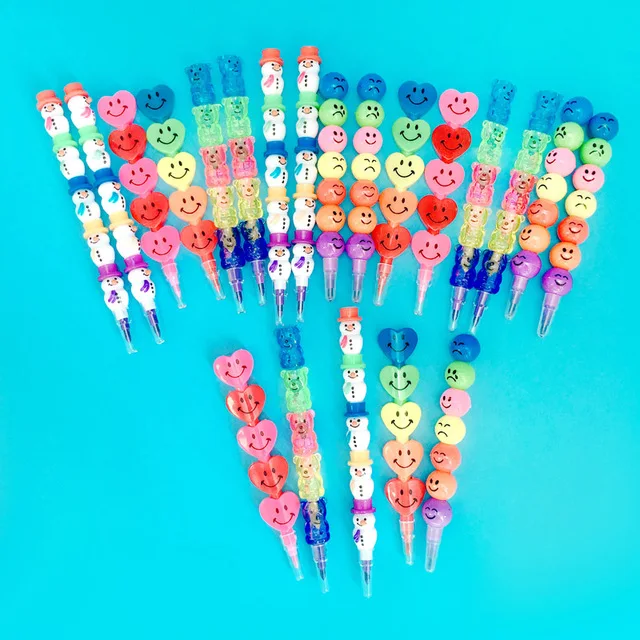 Heart crayons 2 шт. DIY милый каваи карандаш для детская Живопись Рисунок игрушечный детский душ день рождения обратно в школу Конфета в подарок трость граффити ручка - Цвет: Heart crayons