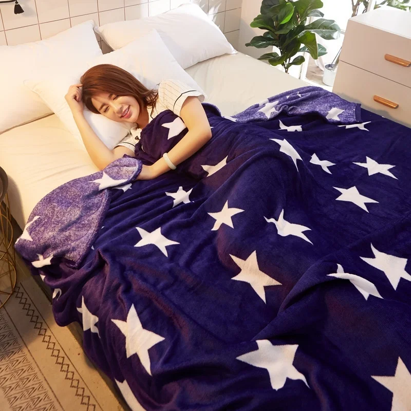 

Soft Warm Big Size Plush Fleece Blanket Bed Fitted Sheet Twin or Full or Queen or King US Size Sofa Summer Cover Blanket