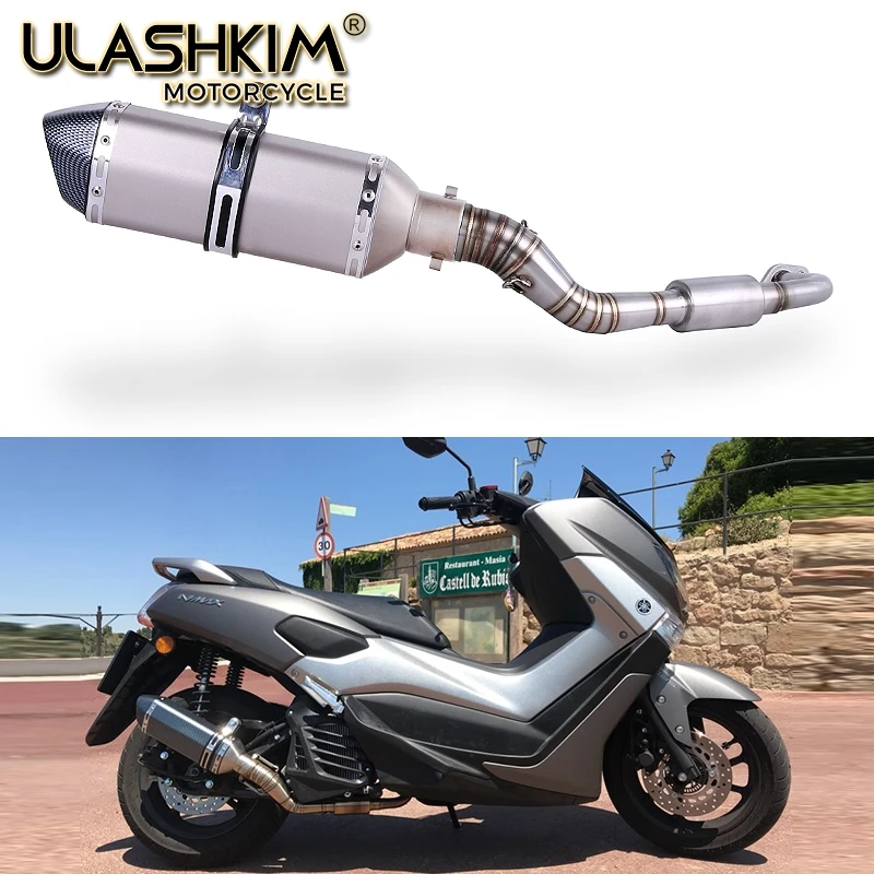 NMAX155 мотоцикл глушитель без шнуровки полная система контактная труба + выхлопная