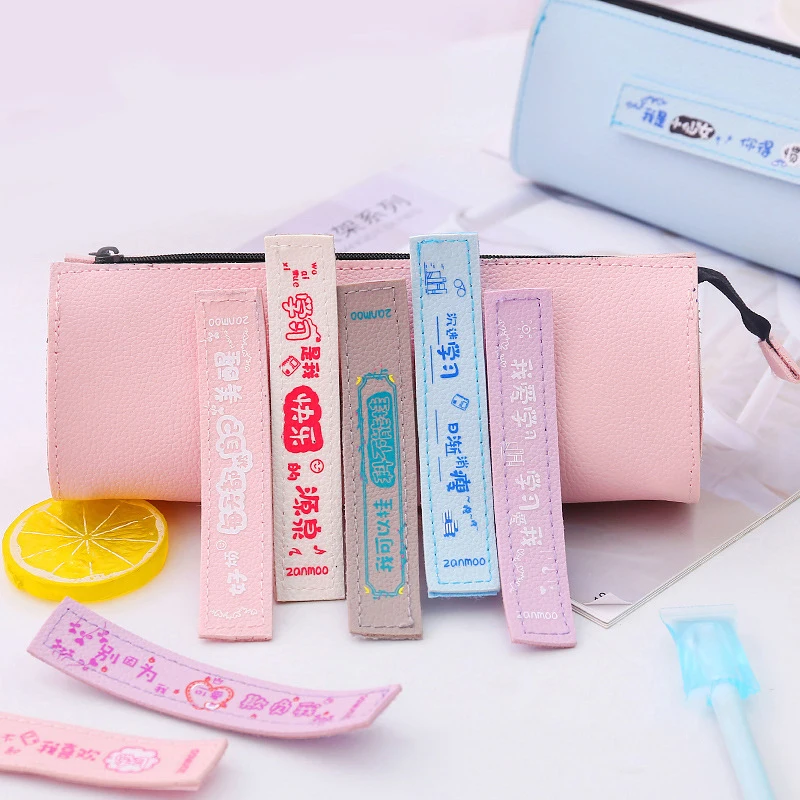 

Creative Magic Paste Pencil Case Korean Student kawaii Stationery Bag Pink Cute Pencil cases for Girls school Supplies Storage