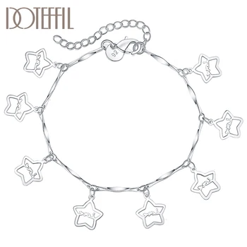

DOTEFFIL 925 Sterling Silver Star Pendant Bracelet For Women Fashion Wedding Engagement Party Charm Jewelry