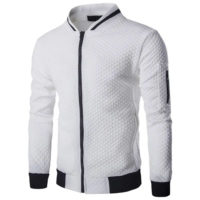 CYSINCOS мужской жилет Homme Bomber Fit Argyle куртка на молнии Повседневная 2018 Осенняя