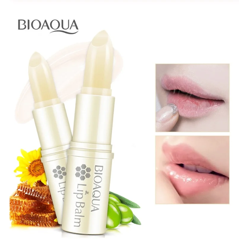 BIOAQUA Natural Aloe Honey Moisturizing Lip Balm Colorless Refine repair lip wrinkles For Woman Winter Care | Красота и здоровье