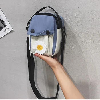 

Canvas Mobile Phone Bag Fashion Student Shoulder Messenger Bag Casual Bag SunFlower Summer Small Women Purses and Handbags
