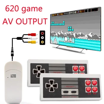 

Video Game Console Built in 620 Retro Classic Games Mini Wireless Controller Dual Player AV Output
