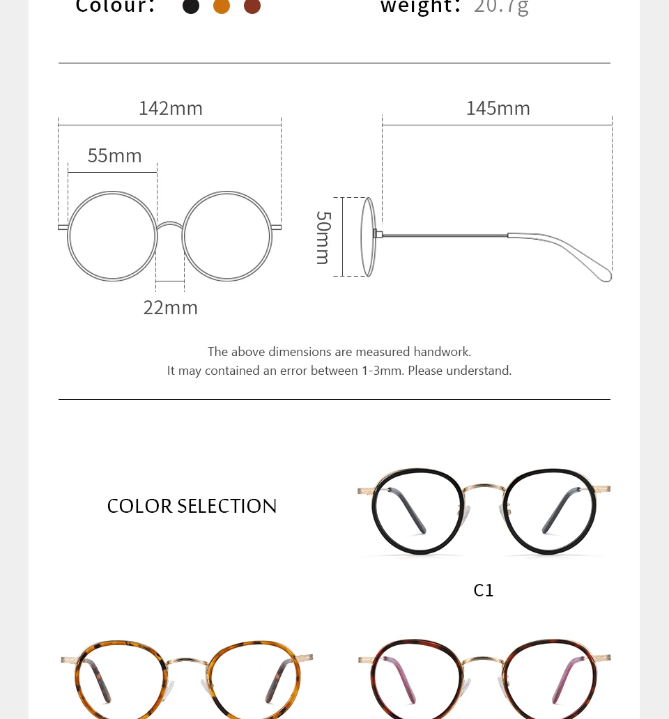 Ацетат и металл для женщин большие очки Круглый Ботан Винтаж негабаритных Ретро без градусов прозрачные линзы класса очки# F8895