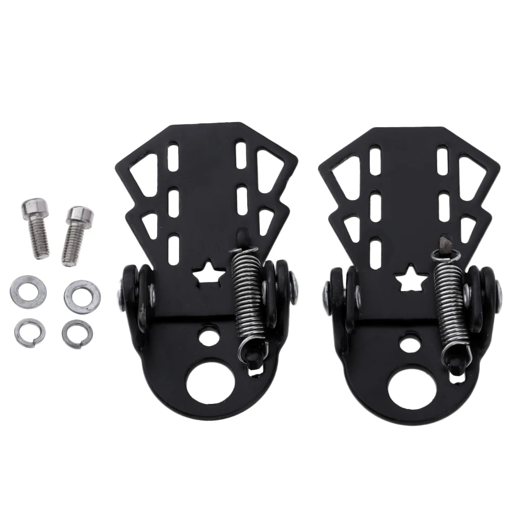 1 Pair Universal Bicycle Rear Seat Pedal Steel Folding Mountain Bike Cycling Riding Footpegs