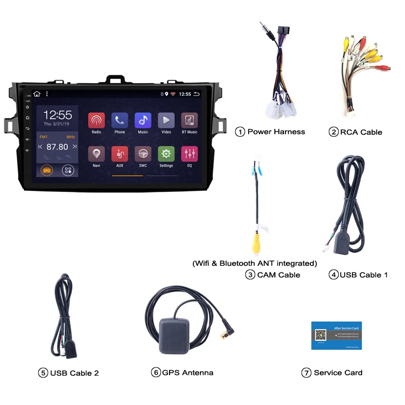 Flash Deal 9 inch android 9.0 car dvd player For Toyota Corolla 2007-2013 audio radio multimedia gps navigation system 5