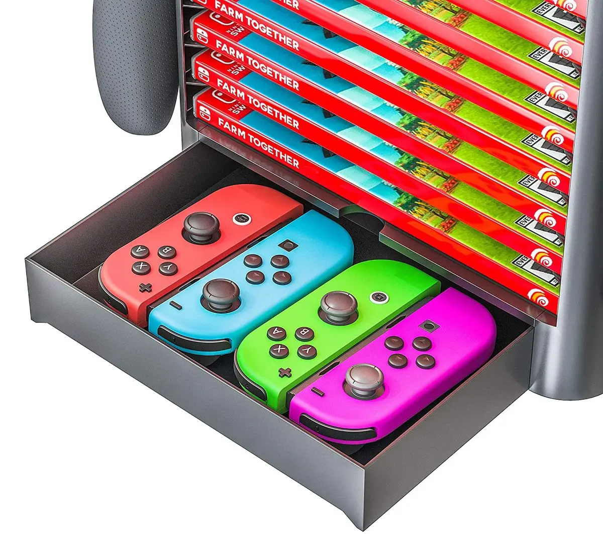 Nintend Interruptor Acessórios do Jogo Suporte de Armazenamento 10 Jogos Suporte a Disco Console Controlador Titular Organizador para Nintendo Switch - Image 4