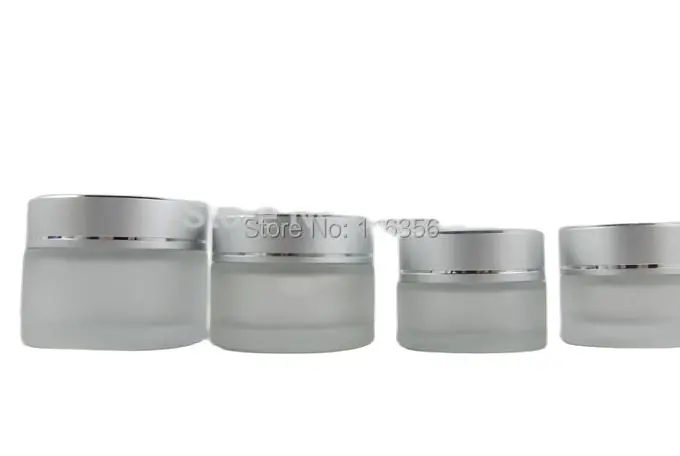 

30G frosted glass cream jar,cream jar,Cosmetic Jar with cutting line silver lid ,Cosmetic Packaging,glass bottle