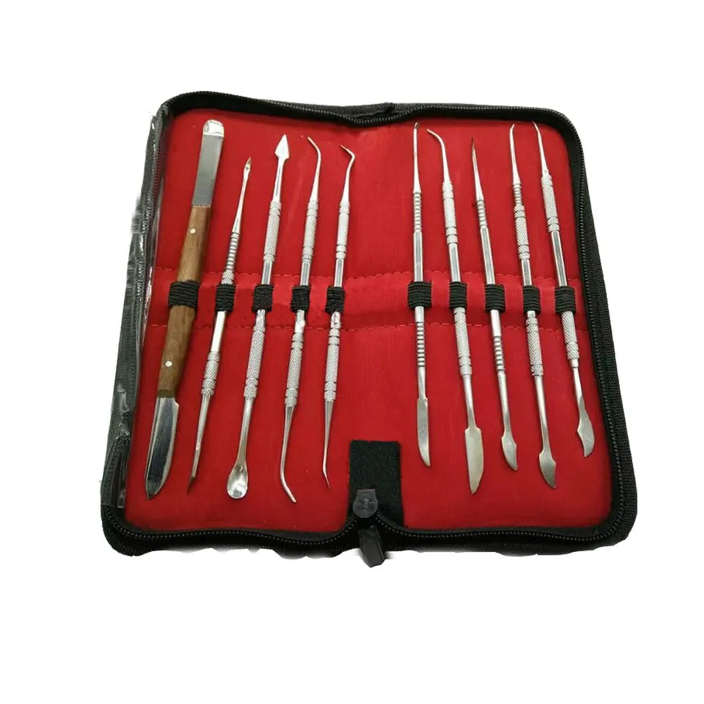 1 set 10 Wax Carving Tools 1 Toolkit Dental Lab Instrument Orthodontic Teeth Whitening 4