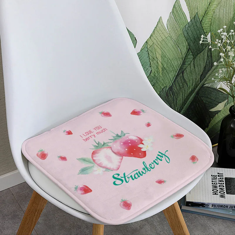 40x40 см Рисованные фрукты простой мультфильм осень и зима стул коврик стол студенческий класс офисный стул мягкий стул подушка