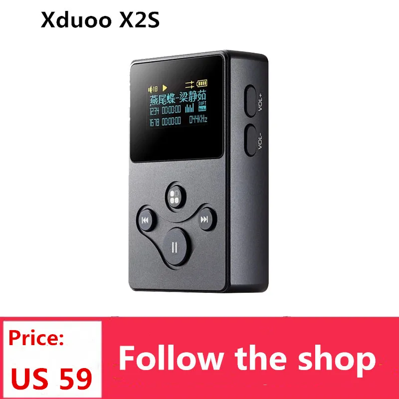 

Металлический Hi-Fi плеер Xduoo X2S, Портативный Hi-Fi плеер без потерь, усилитель для наушников с поддержкой DSD APE FLAC WAV формата с выходной мощностью 250 мВт