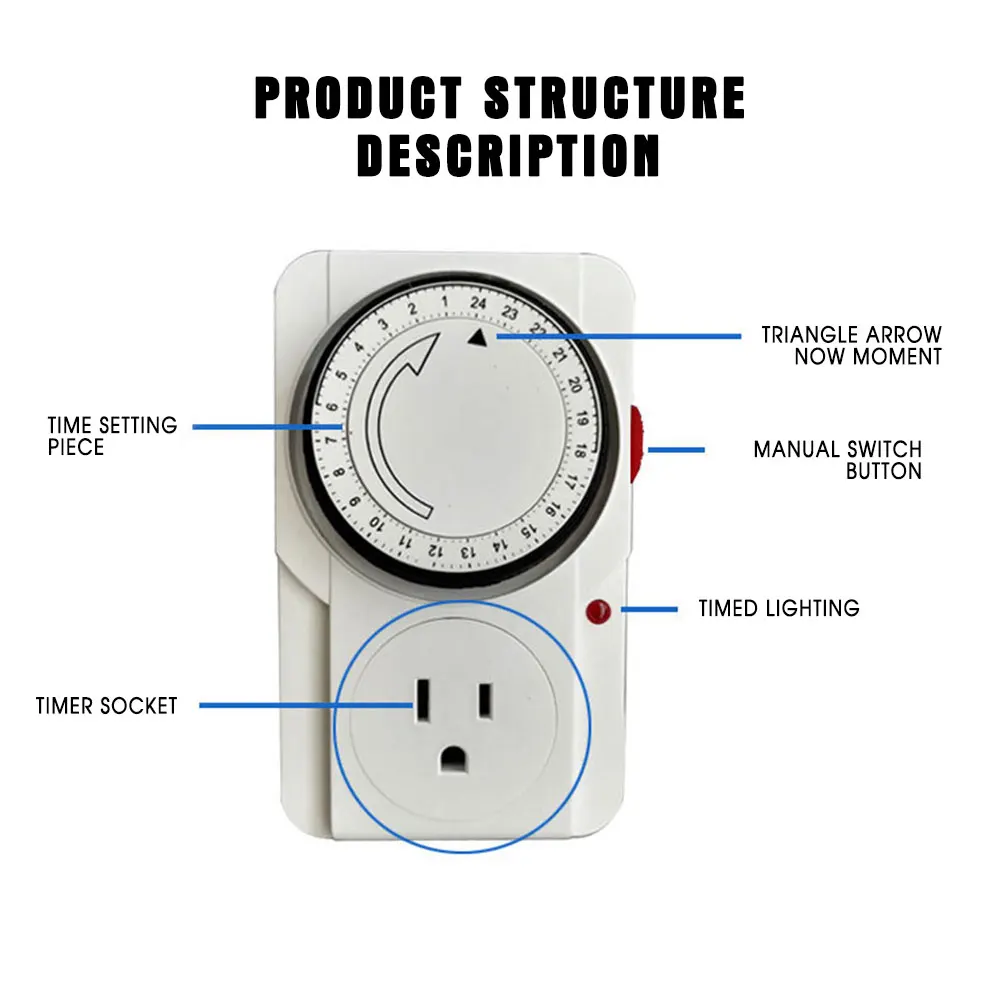 Timing Controller White Home Improvement Timed Relay Consumer Electronics Digital Timer Switch Programmable 24 Hours PC