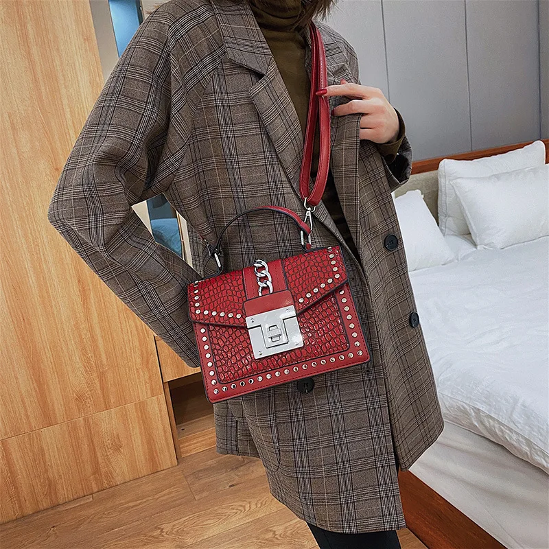 

Bag Women's 2020 New Style Korean-style Stereotypes Shoulder Bag Women's Versatile INS Spring Retro Shoulder Bag/ Hand Bag Squar