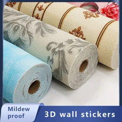 Moisture-Proof 3D Wall Stickers Thickened Soft Self-Adhesive Wallpaper Home Living Room Bedroom Bathroom Kitchen House Decora