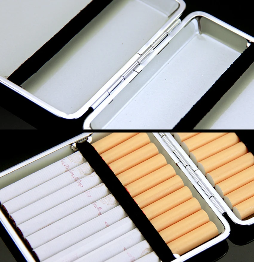 20 палочек сигарет креативный ящик для хранения череп шаблон металлический кожаный контейнер держатель переносные сигареты чехол подарки 6 типов