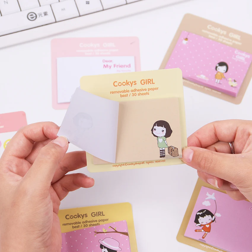 

Korean Stationery Memo Pads Cute Convenience Scrapbooking Sticker Sticky Memo Pads Stationery Notebook Office Supplies 1PC
