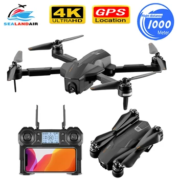 1KM Foldable GPS Drone Camera HD ESC 5G WIFI FPV 30Mins Flight Time RC Quadcopter Profissional Follow Me Brushless 4K Drone RTF 4 axis gps mini drone helicopter parts arf diy kit gps apm 2 8 flight control emax 20a esc brushless motor