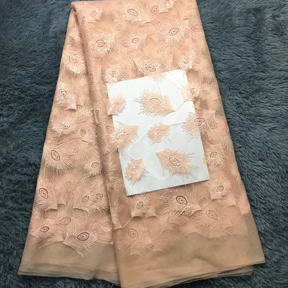 

French net Lace Fabrics 2021 Hot sale Cheap Organza Nigerian Tulle Laces Fabric High Quality African Lace Fabric For Women M2358