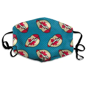 

Canada Flag Biting Lip Washable Reusable Mask, Cotton Anti Dust Half Face Mouth Mask For Kids Teens Men Women With Adjustable