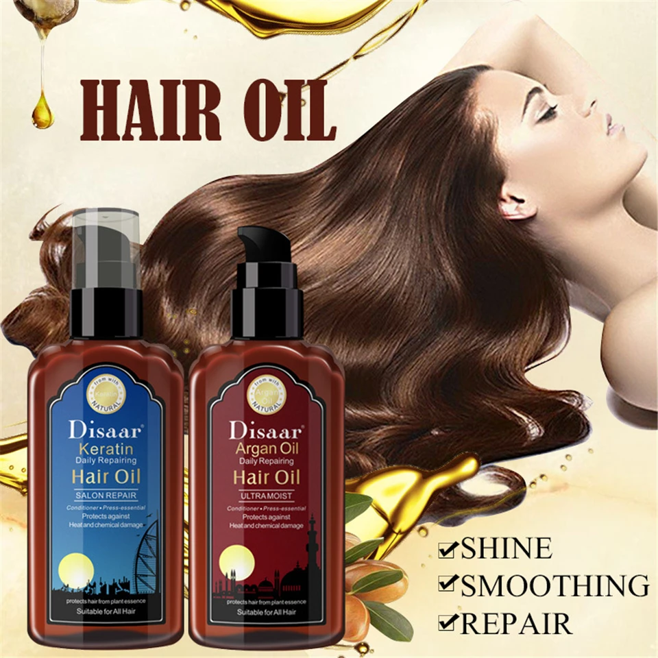120ml Pure Keratin Argan Oil Care Hair& Scalp Treatment Moisturizing Hair Easily Absorbed Oils Increase the Gloss Repair Hair