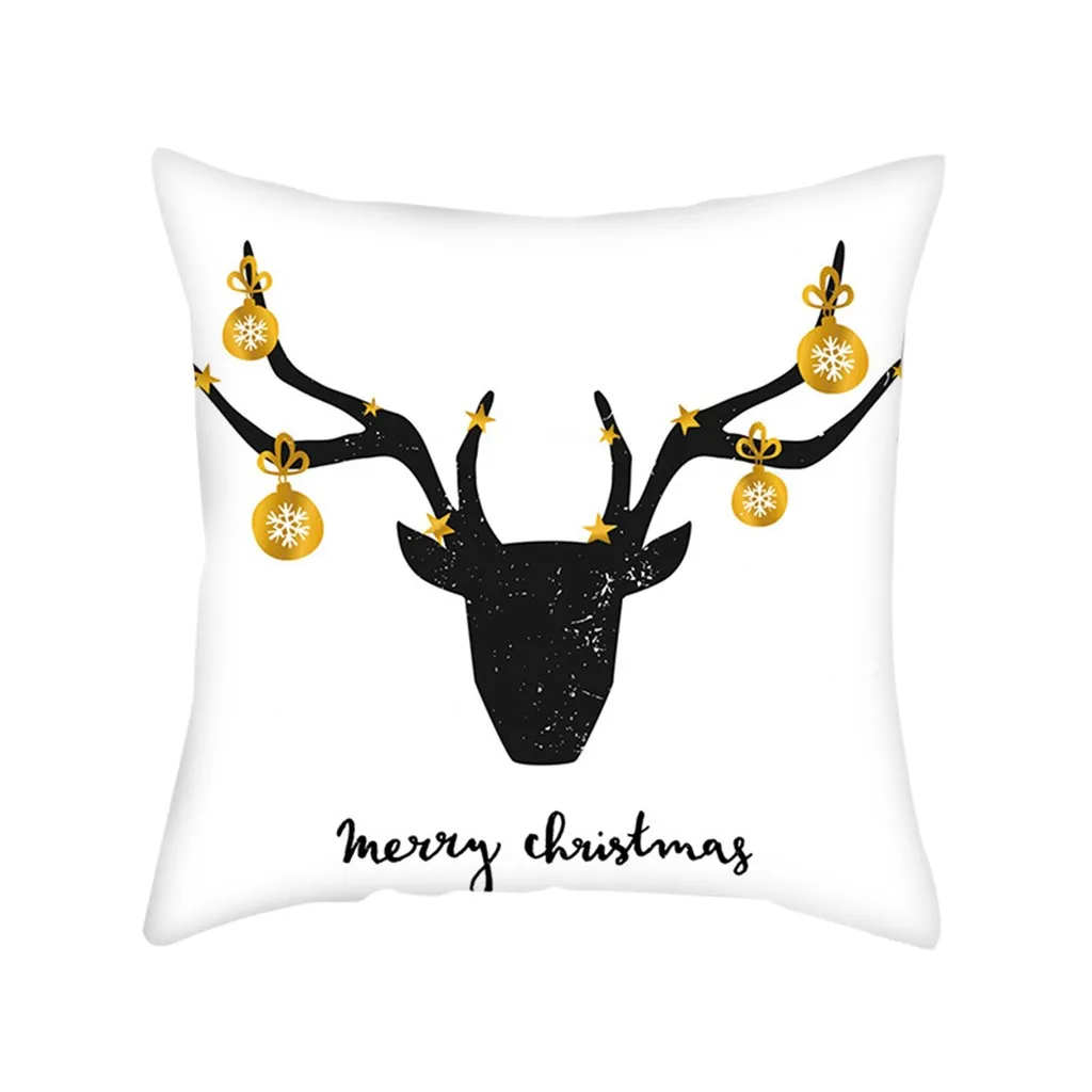 Золотой Merry Christmas наволочки нордический диван наволочка украшения для дома 45*45 см