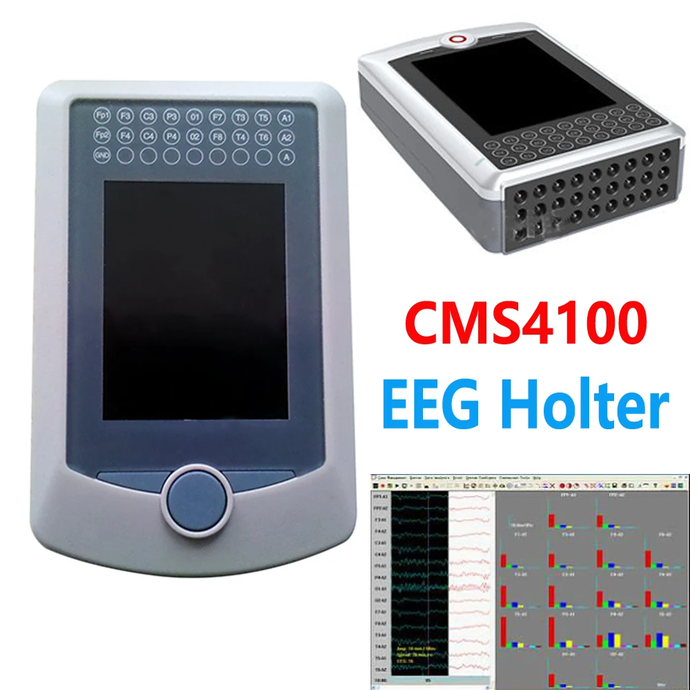 Medical Equipment CONTEC CMS4100 16 Channel 24H Dynamic EEG System eeg holter Monito