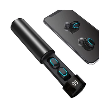 

Q67 5.0 Bluetooth Earphone Pull-Out Double Microphone Handsfree Wireless Earphones Waterproof Sports Earphones Digital Disp