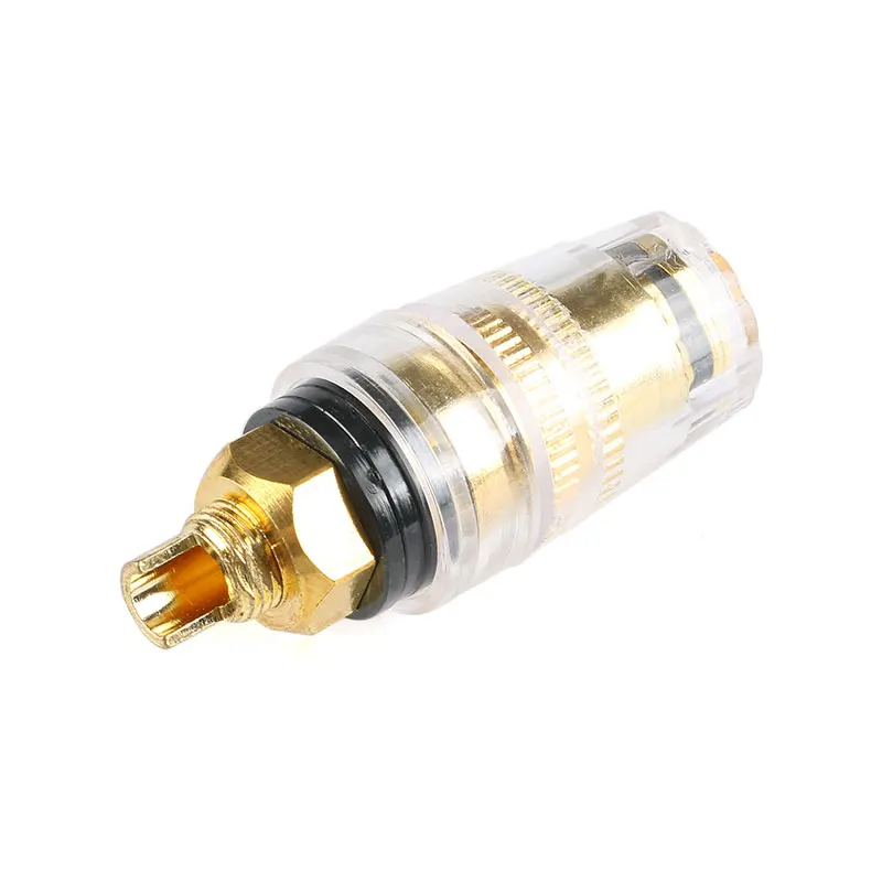 Позолоченный медный разъем банана 4 мм резьба средний усилитель спикер ...