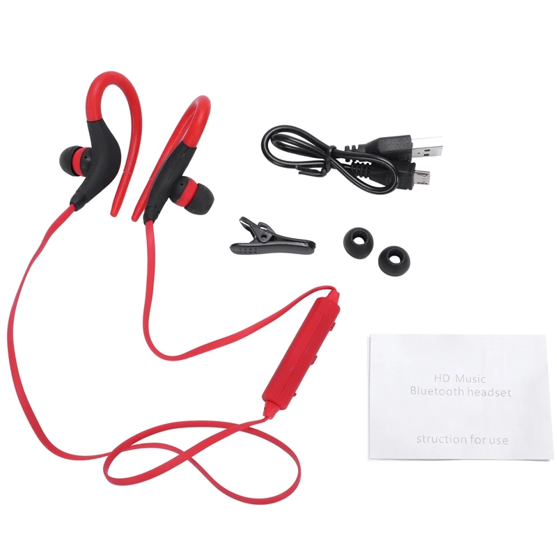 FFYY-Wireless Sport Sweatproof Bluetooth Headsets Red