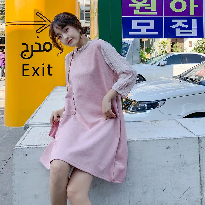 

Pregnant Women Dress 2020 Spring Clothing Fashion Models New Style Spring Tops Spring And Autumn Long Sleeve Loose And Plus-size