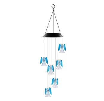 

Solar Lucky Angel Wind Chime Wind Chime LED Light Rotating Wind Chime Portable Outdoor Chime Suitable for Garden, Home