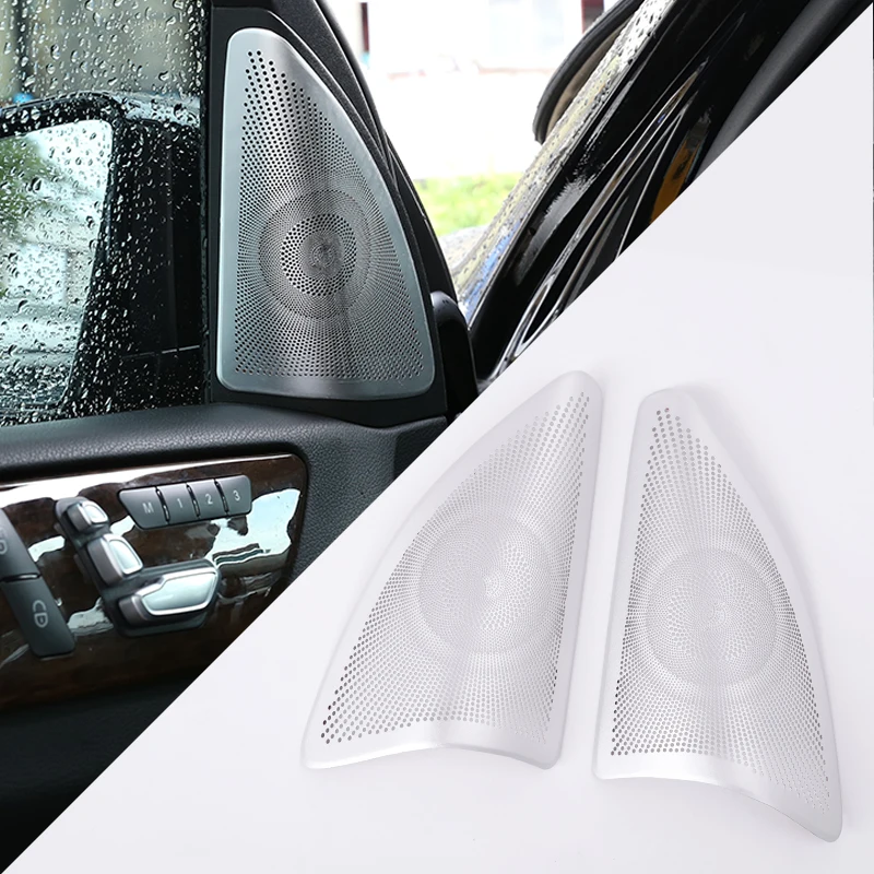 

For Mercedes Benz ML W164 GL Class 2016 Aluminum Alloy Car Door Audio Tweeters Speaker Cover Decoration Trim Sticker Accessories