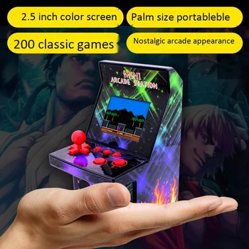 

2.5Inch LCD Color Video Game Console Mini Arcade Station Children Kids 8 Bit Handheld Game Player Built-In 200 Classic Games