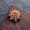 HUANZHI-broche Baroque Vintage pour femmes, couleur or, strass en cristal plaqué, Imitation de perles, épingle de fleur sceptre, bijoux, cadeaux ► Photo 2/6