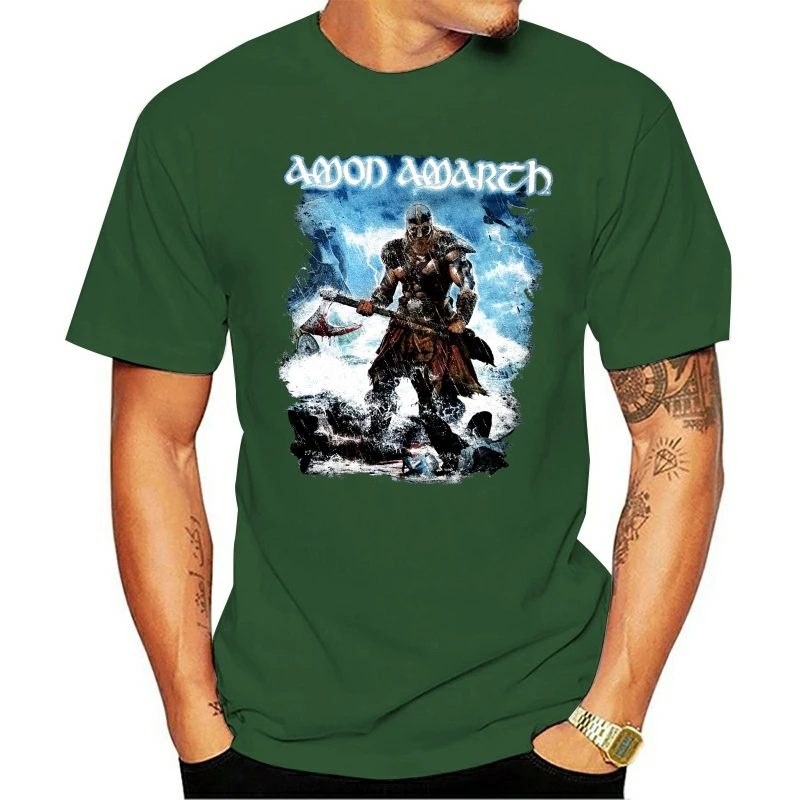 Футболка AMON AMARTH Jomsviking Tour Мужская хлопковая модная футболка топ с 2 сторон черная