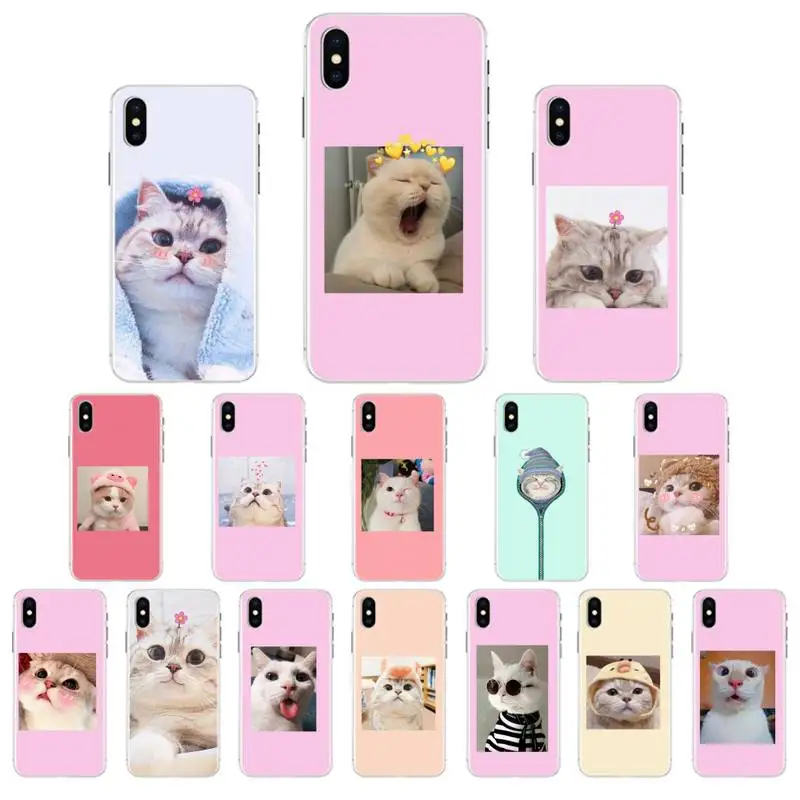 FHNBLJ розовый эстетической милый кот Bling симпатичный чехол для телефона iphone 11 Pro Max X