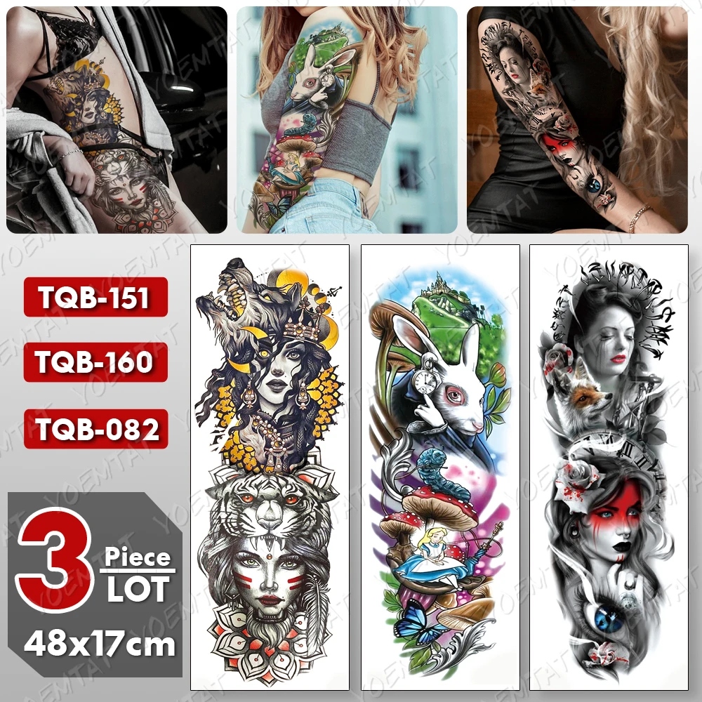 Download Female Alice In Wonderland Tattoo Sleeve Images