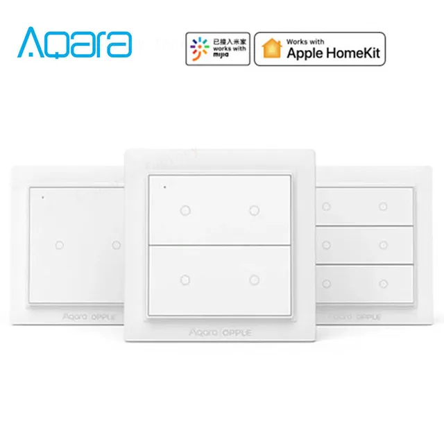 Aqara مفتاح ذكي OPPLE Wireless ، أصلي ، يعمل مع Apple HomeKit وتطبيق Mihome ، اثنان/أربعة/ستة أزرار