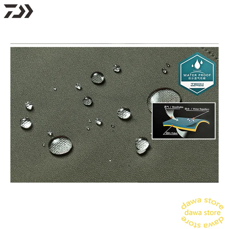 Waterproof Daiwa Fishing Jacket Autumn Winter Thick Thermal Fishing Clothes Men Zipper Solid Hiking Camping Fishing Clothing