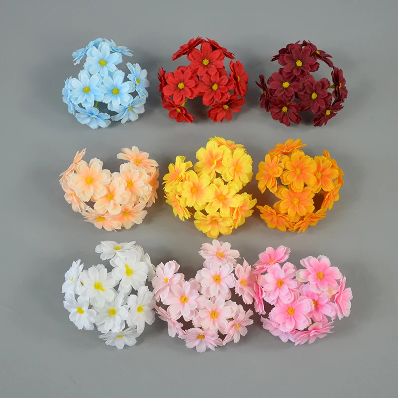 5PCSArtificialFakeSilkCherryBlossomFlowerHeadForDiyWedding