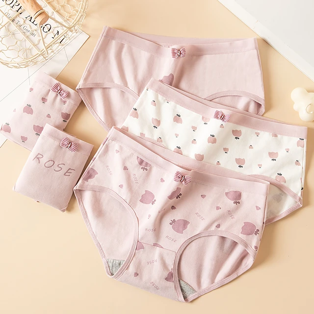 LANGSHA Cotton Panties 5Pcs/Set Women Briefs Underwear Sexy