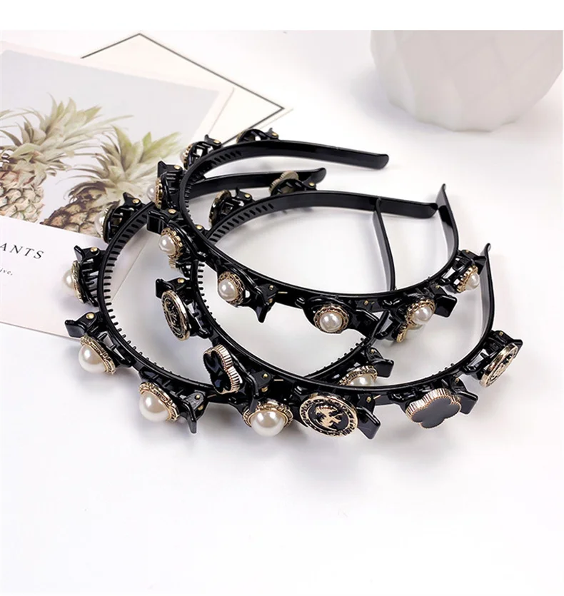 Women hair clips Double Layer Bangs Hairstyle ban Jewelry Hairpin Sports Hair Band accessories hoop Headband ornaments for girls Women hair clips Double Layer Bangs Hairstyle ban Jewelry Hairpin Sports Hair Band accessories hoop Headband ornaments for girls
