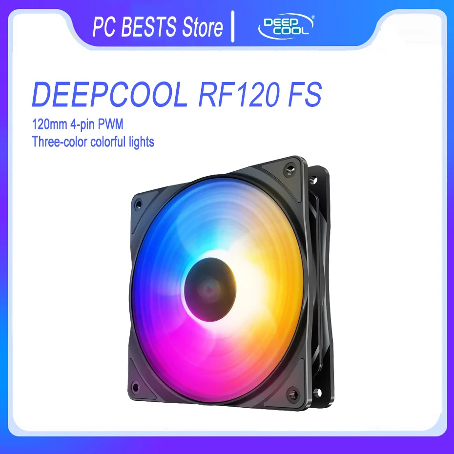 Es Mindre end Parasit Deepcool Rf120 Fs Case Fans Tricolor 120mm Computer Case 4-pin Pwm Quiet Fan  Cpu Cooler Water Cooling Replacement Fan - Case Fans - AliExpress