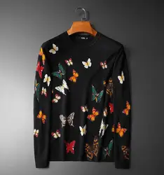 Новинка 2019, мужские Роскошные зимние значки, Популярные Повседневные свитера с бабочкой, пуловер, Азиатские размеры, высокое качество, Drake
