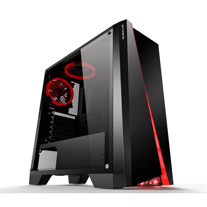 

BUBALUS Pan God plus Black And White with Pattern Glare RGB Desktop Computer Host Chassis Side through Support Liquid-cooled