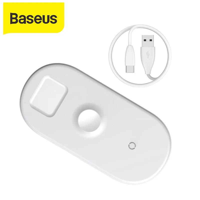 Baseus 3 in 1 Qi Wireless Charger For Apple Watch for iPhone XS X Samsung S10 10W 3 0 Fast Charging For i Watch and Headphone