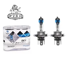 2Pcs HOD H4 HB2 Автомобильная галогенная лампа фары 12V 55W 4300K 2400lm Ultrabright желтый светильник галогенные лампы для автомобиля-серебро